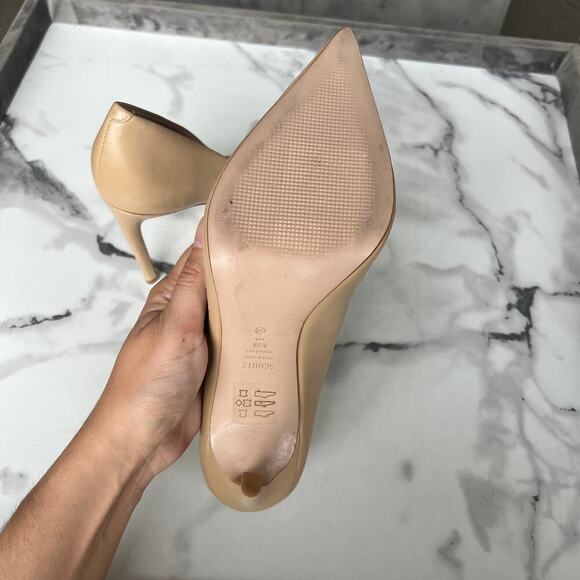 SCHUTZ Lou Light Beige High Stiletto Pumps Size 9.5 - Picture 6 of 9